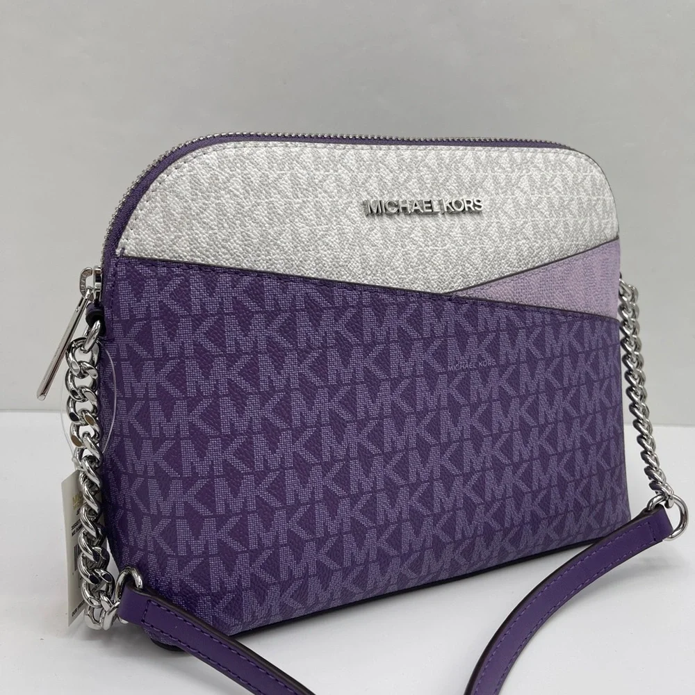 MICHAEL KORS Jet Set Travel Color-Block Signature Logo Crossbody Bag
Dark Purple - Picture 2 of 16